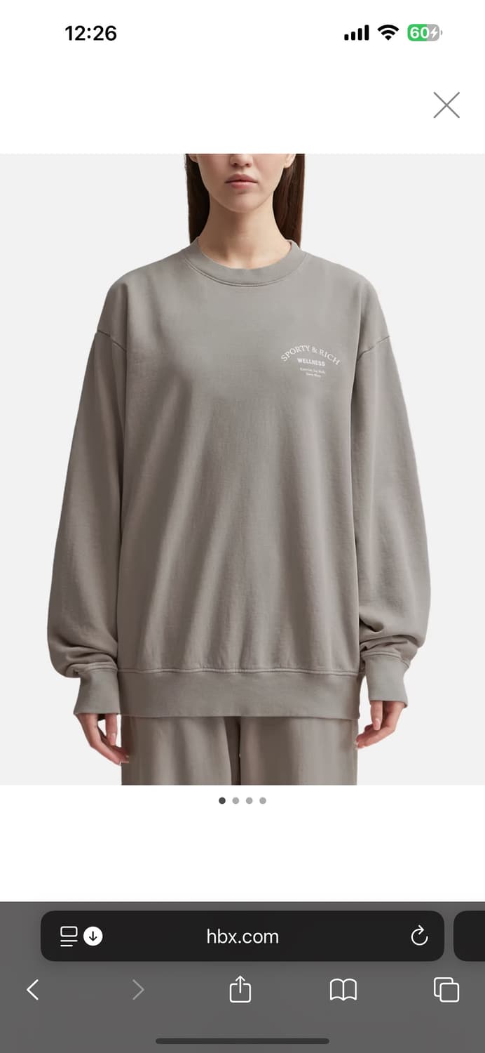 스포티앤리치 오트밀 셋업 (스웻셔츠+스웻팬츠) 상품이미지3