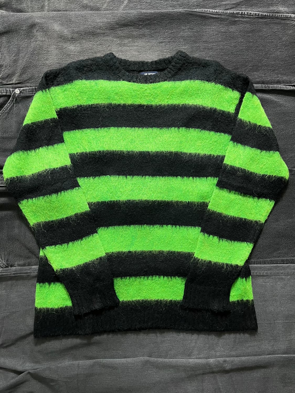 빈티지 보더 스트라이프 모헤어 니트 펑크 상품이미지1