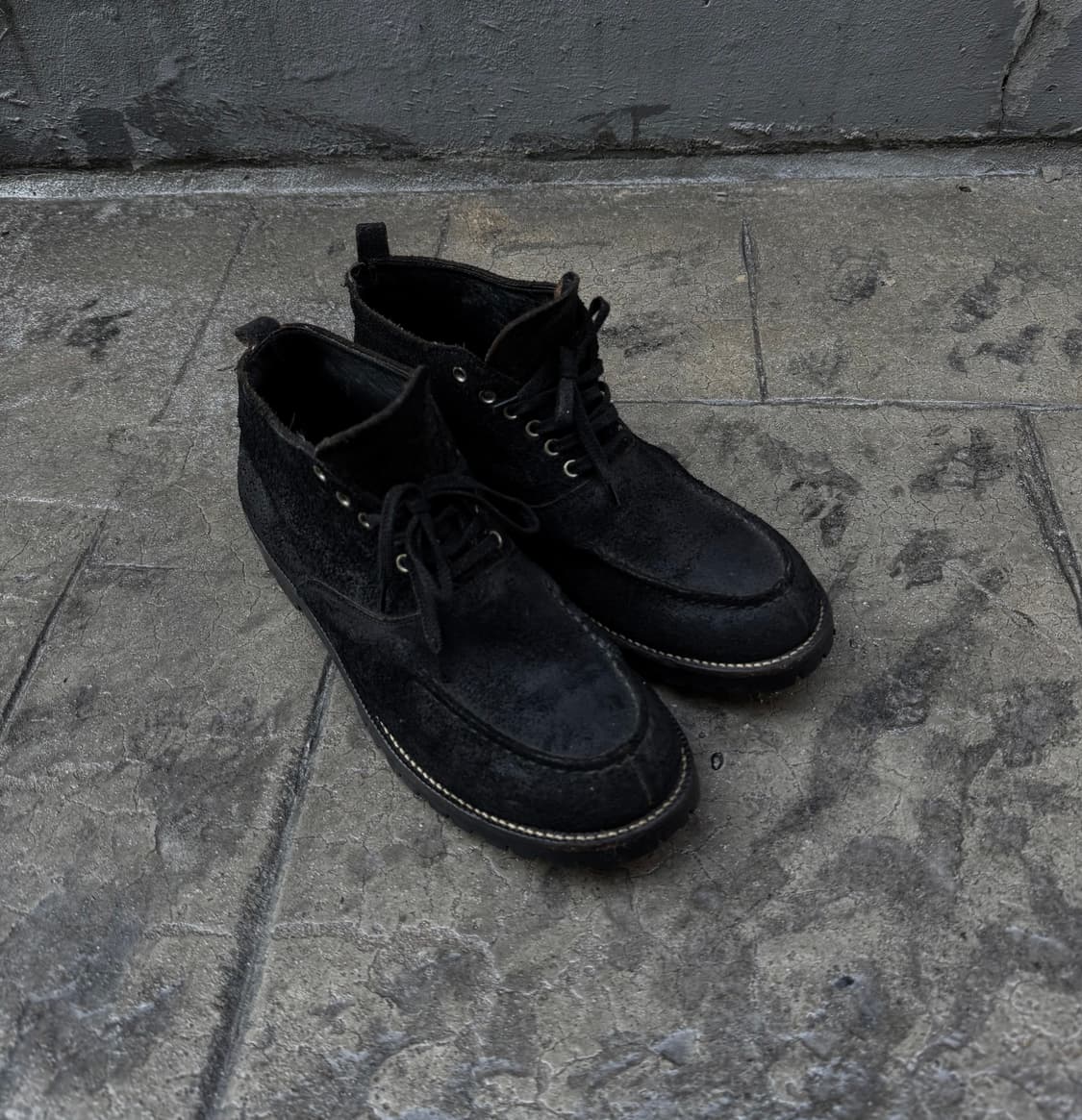 꼼데가르송 옴므 번아웃 빈티지 가공 6홀 부츠 상품이미지1