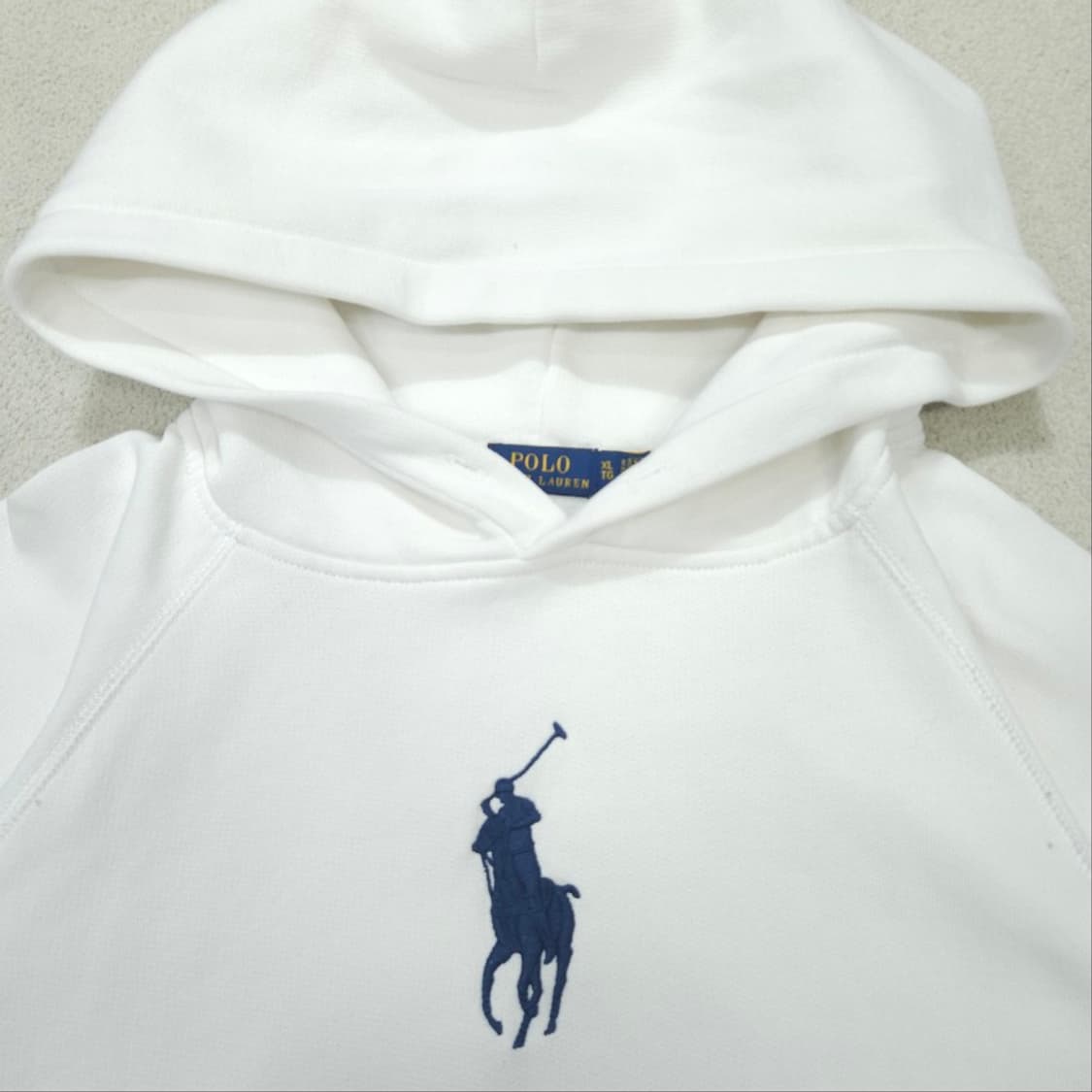 폴로 랄프 로렌 신형 QR 빅포니 후드티 XL 화이트 상품이미지6