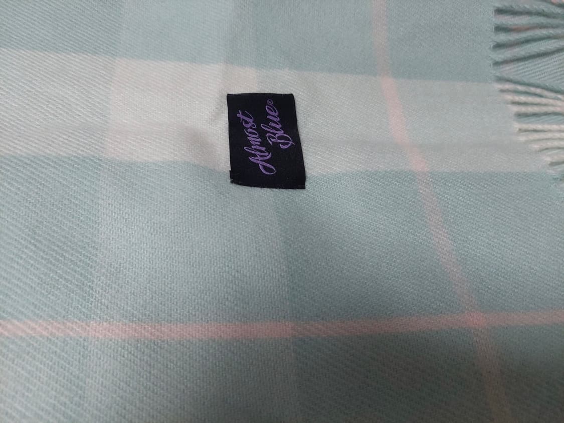 얼모스트 블루 미스티 그린 체크허그 머플러 상품이미지4