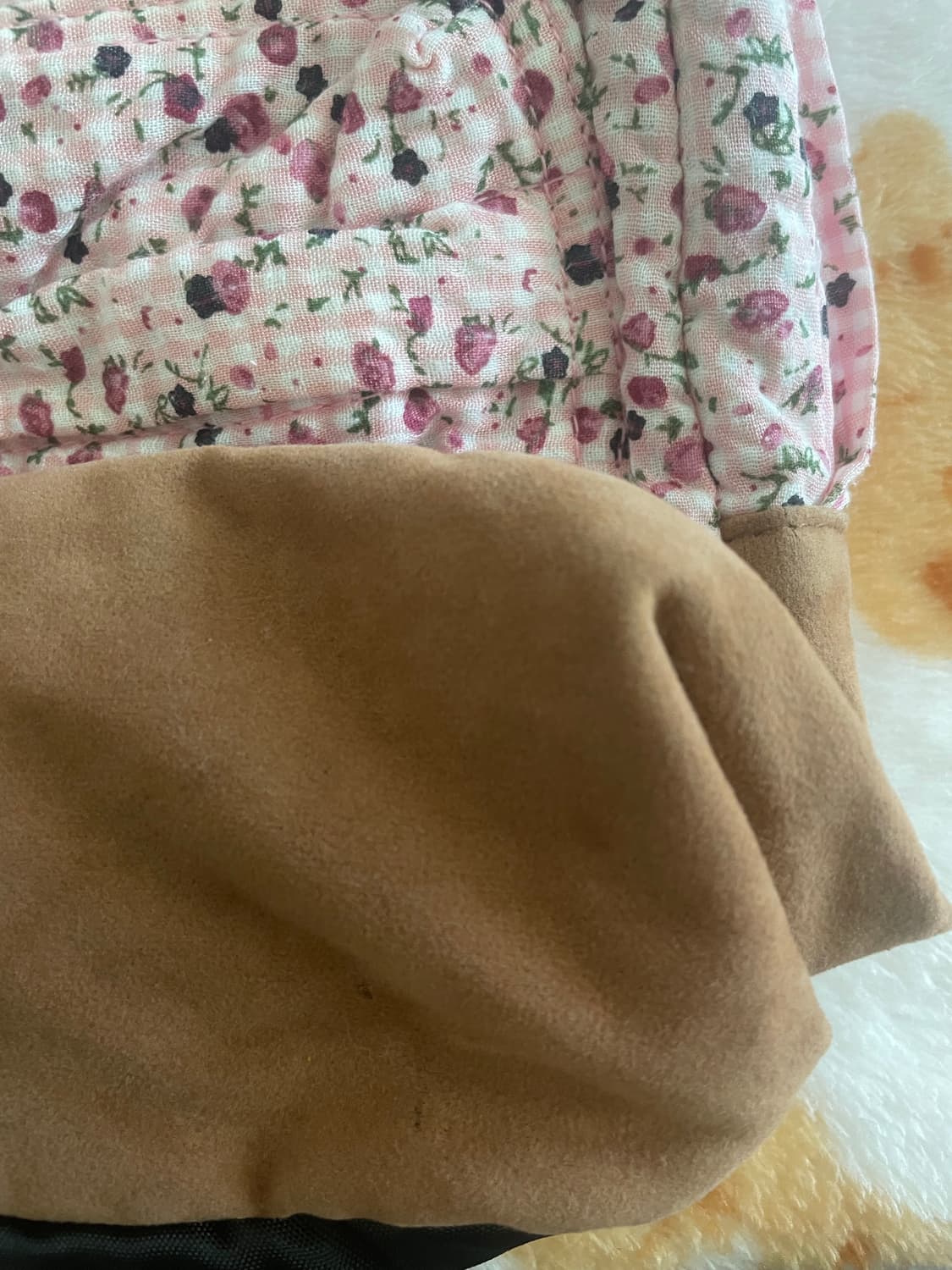 모리걸 빈티지 잔꽃 핑크 백팩 🌸💗🤎 상품이미지5