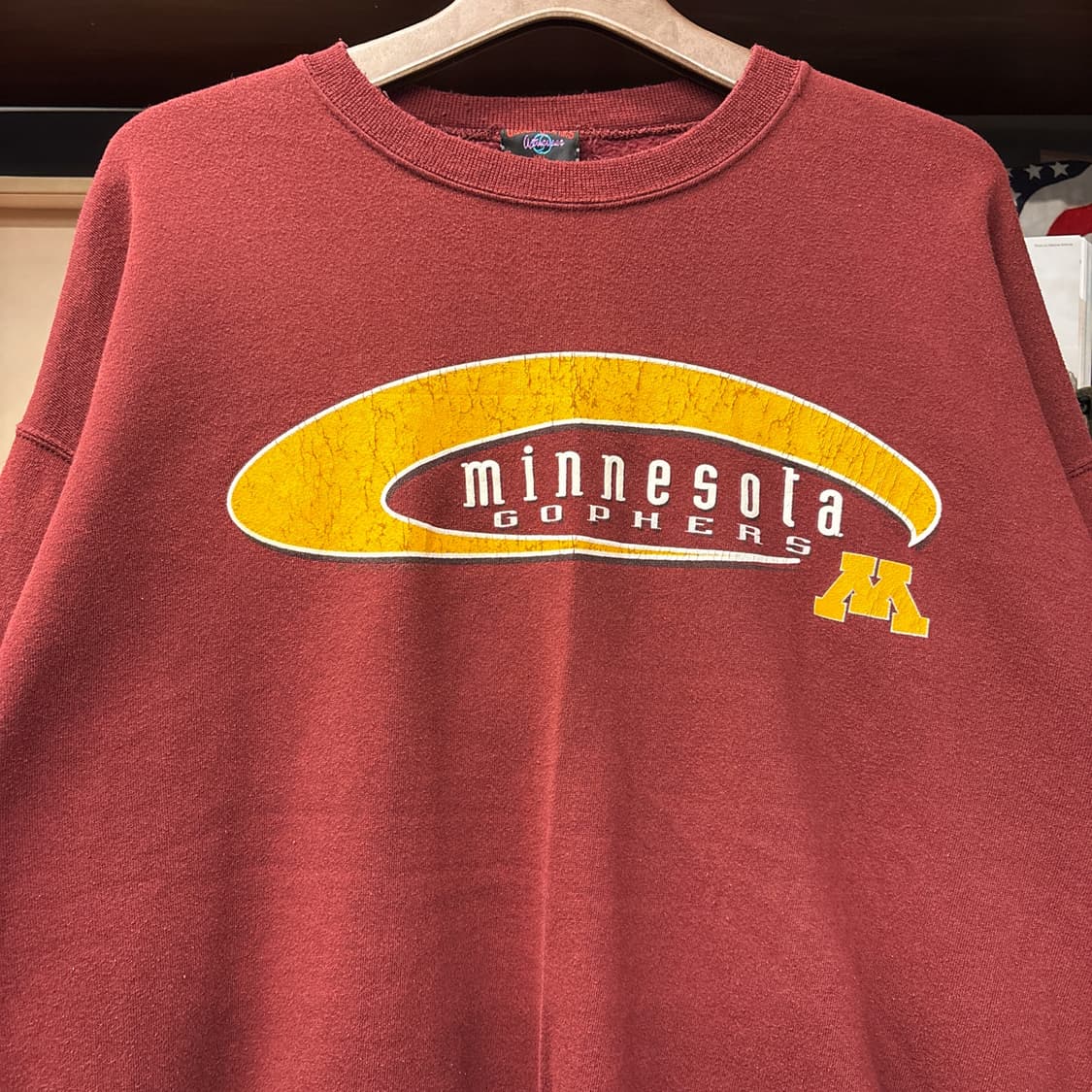 90s 미네소타 골든 구퍼스 칼리지팀 서포터즈 스웻셔츠 N1241 상품이미지3