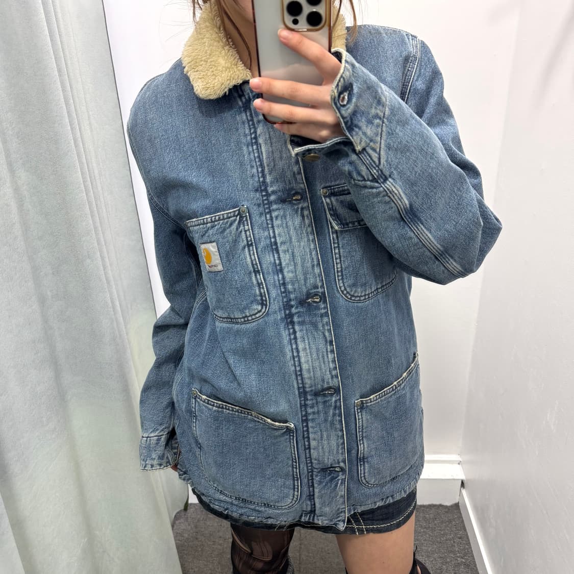 칼하트 wip 피닉스 쉐르파 데님 초어자켓 상품이미지2