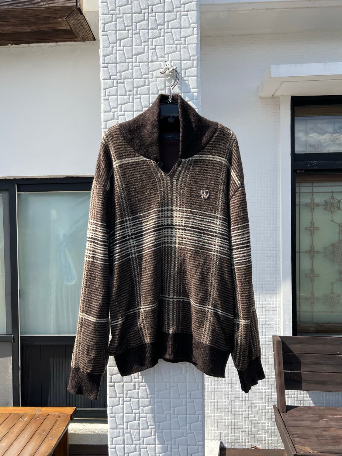 빈티지 빈폴 00s 스웨이드 니트 (105~110사이즈) 상품이미지1