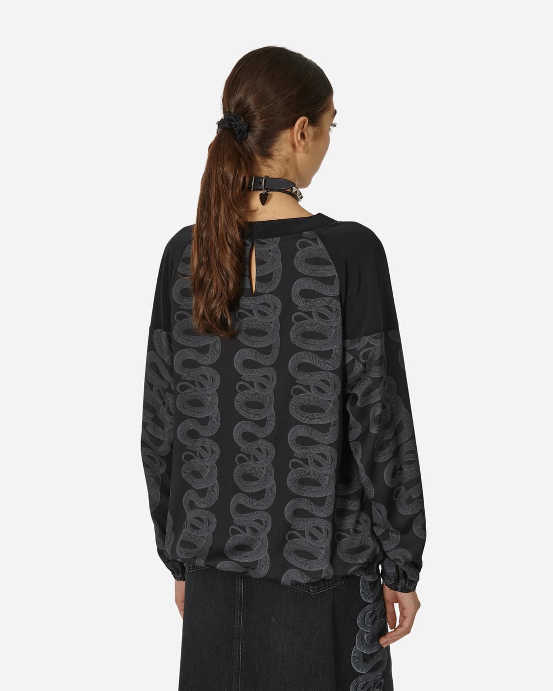 Hysteric glamour - 스네이크 루프 패턴 롱슬리브 탑 상품이미지5