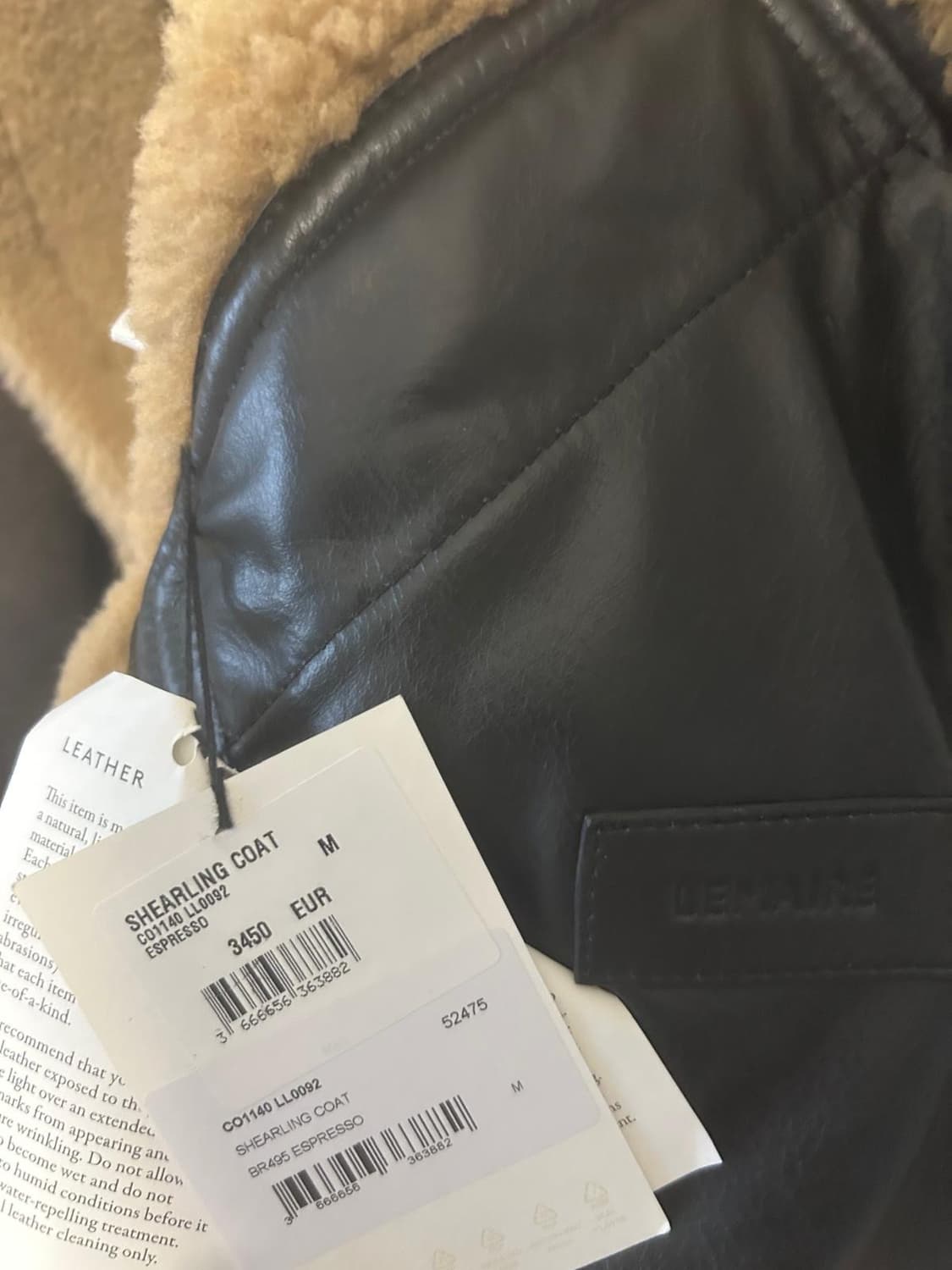 르메르/25fw시어링 무스탕/M 상품이미지9