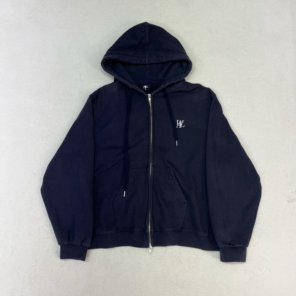WOOALONG navy 2way hood zip-up 상품이미지4