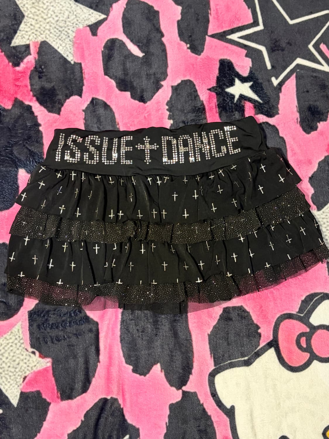 Goth cubic cross Frill mini skirt 상품이미지5