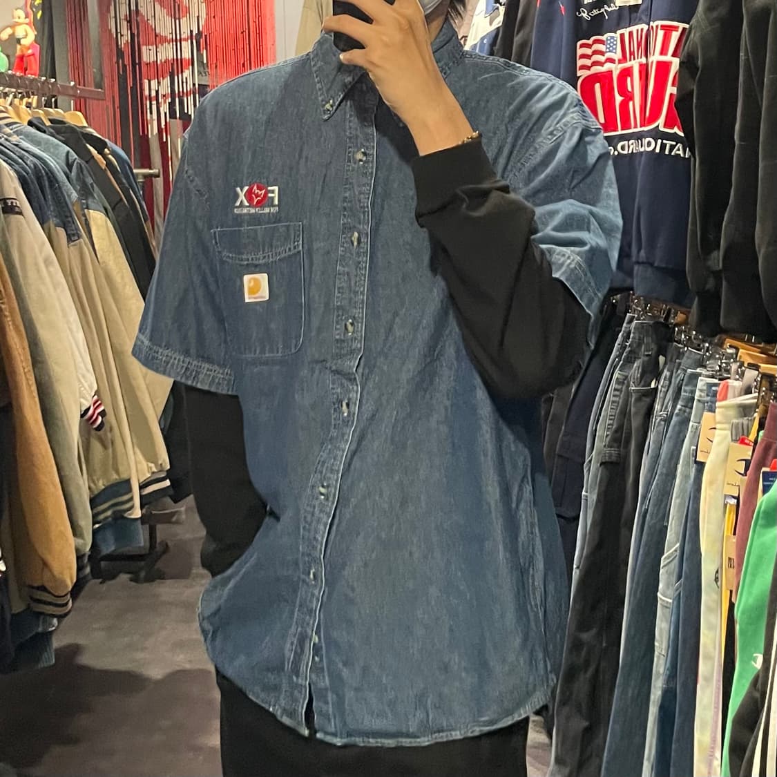 [IM] carhartt 칼하트 데님 반팔셔츠 상품이미지5