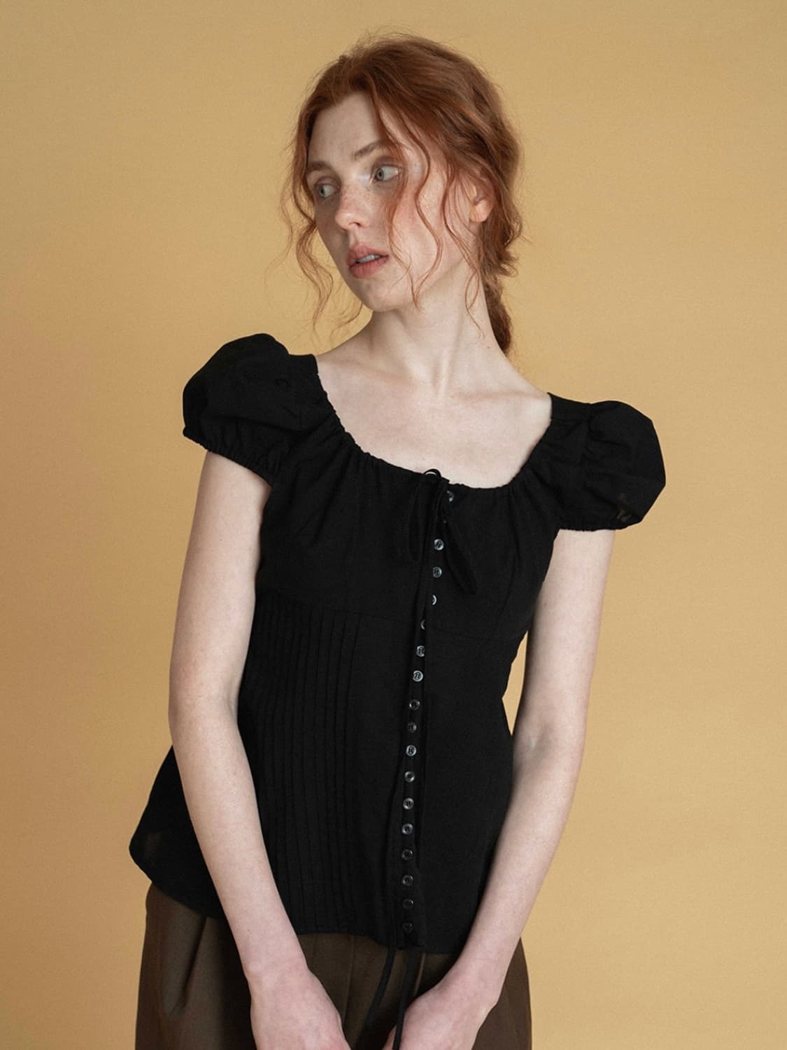 위드아웃썸머 몬타나 블라우스 montana blouse 블랙 상품이미지1