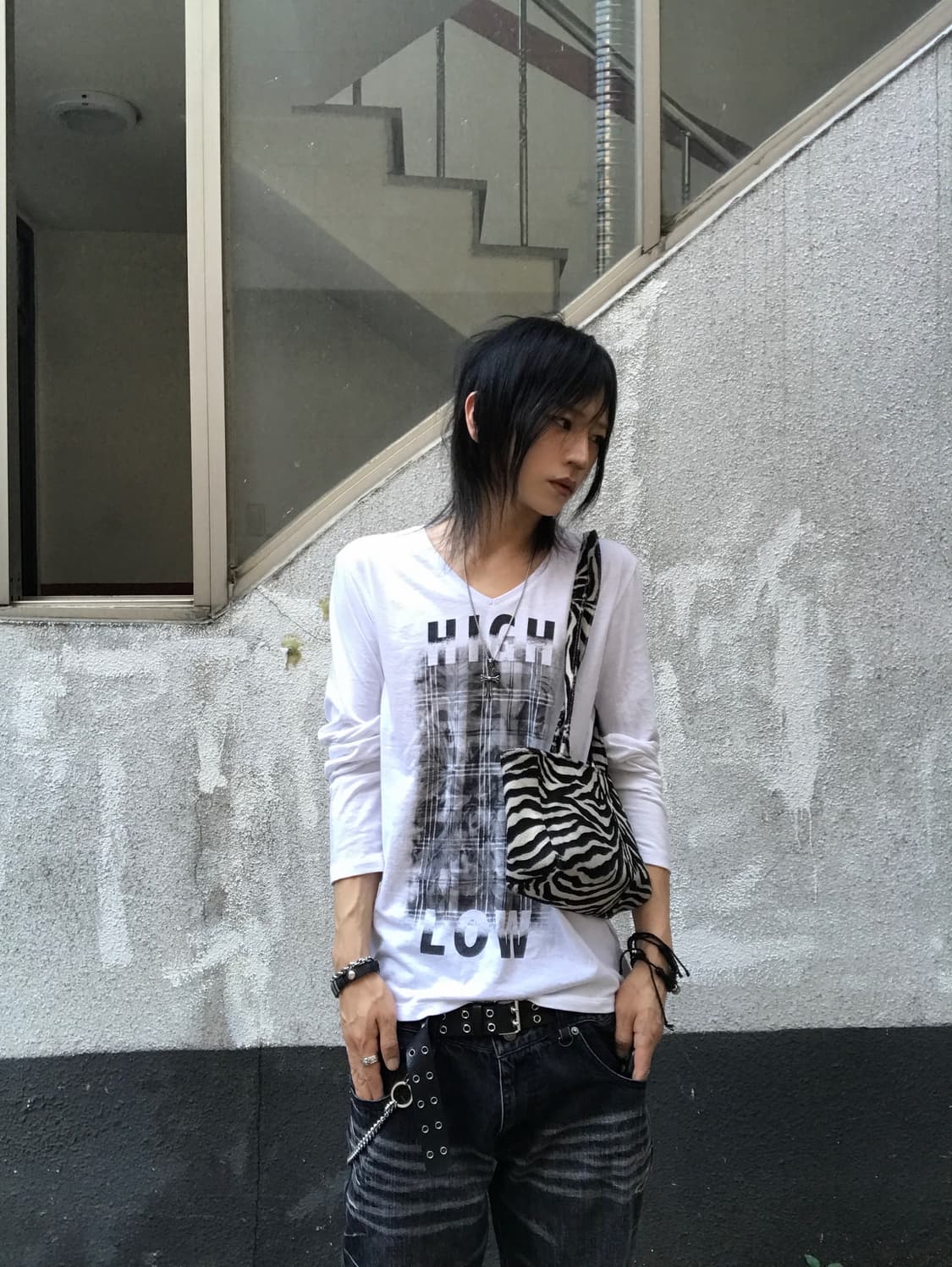 [BG]high low v neck long sleeve t 상품이미지3