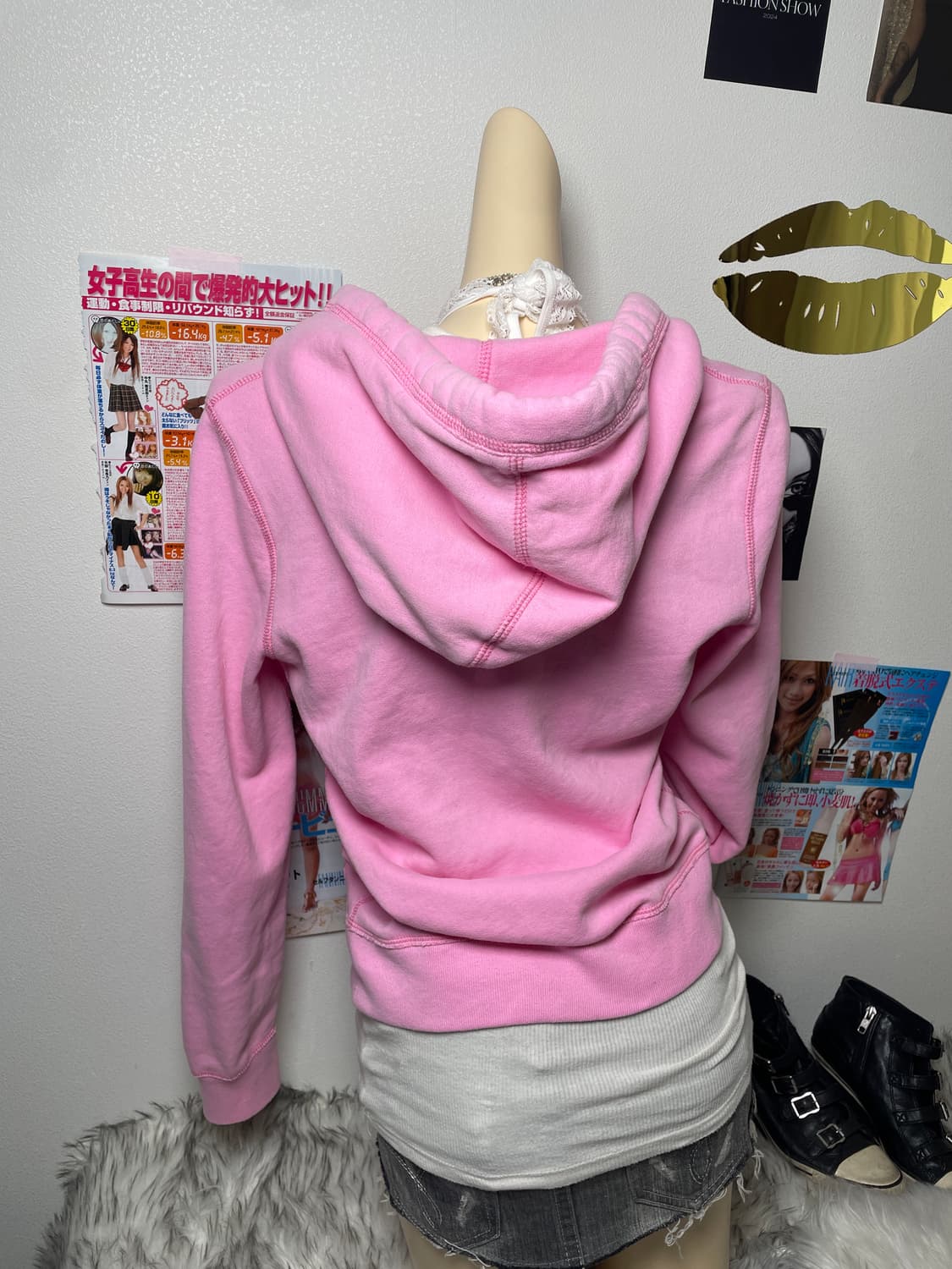 Abecrombie 아베크롬비 핑크 후드집업 상품이미지4