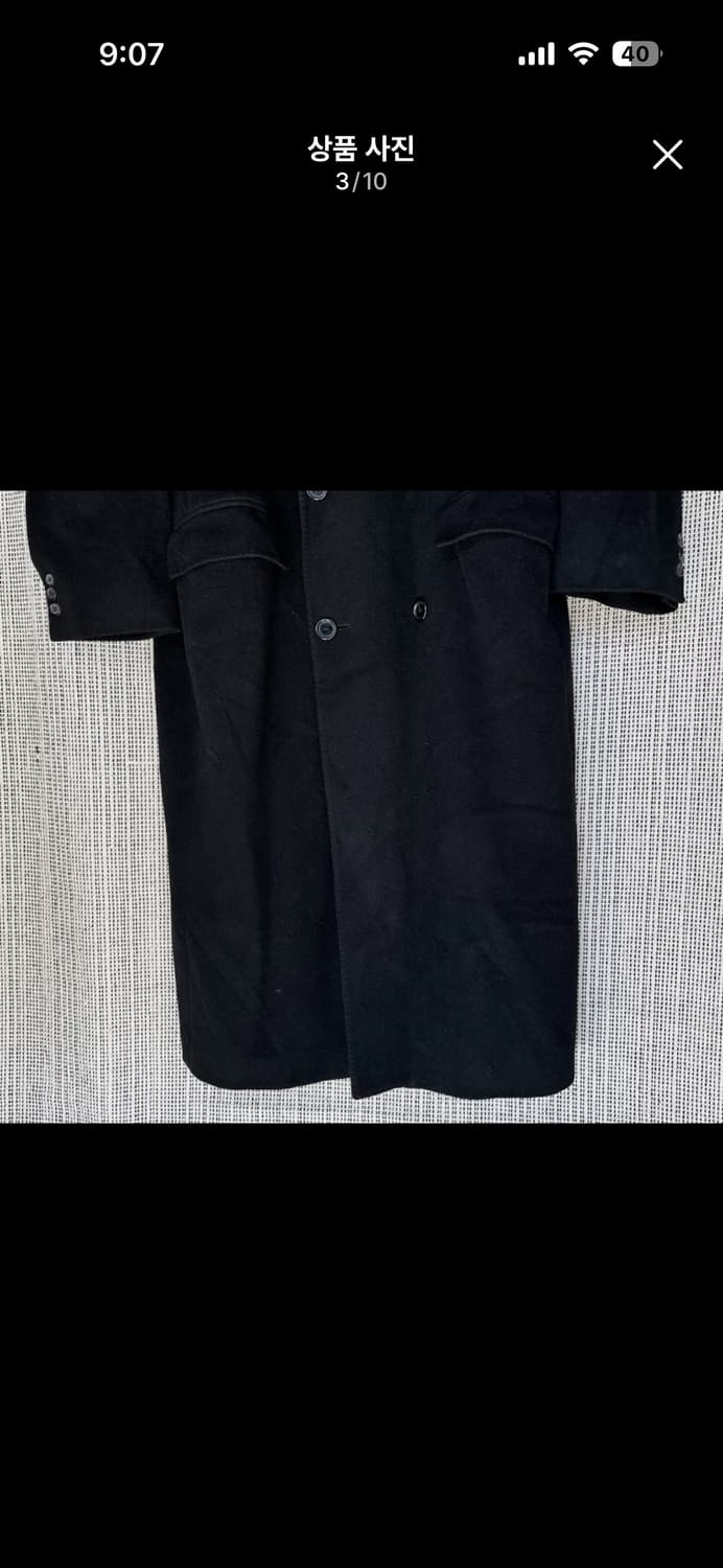 캐시미어 코트 블랙 100프로(추가 결제창) 상품이미지3