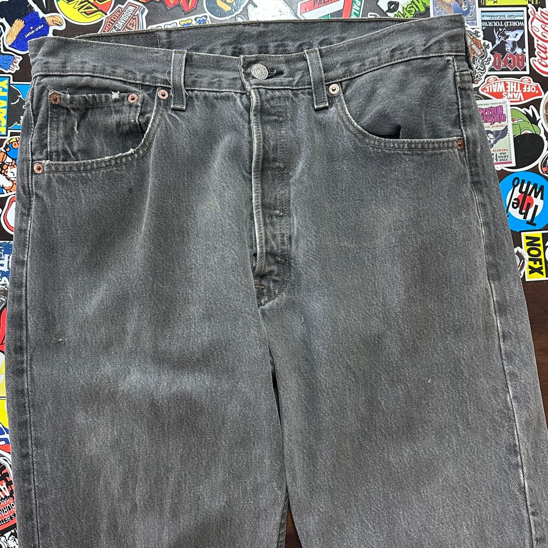 90s USA 리바이스 501 블랙 진 데님 팬츠 32 상품이미지4