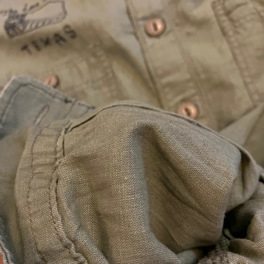 아비렉스 핸드스케치 코튼/린넨 셔츠 L 상품이미지5