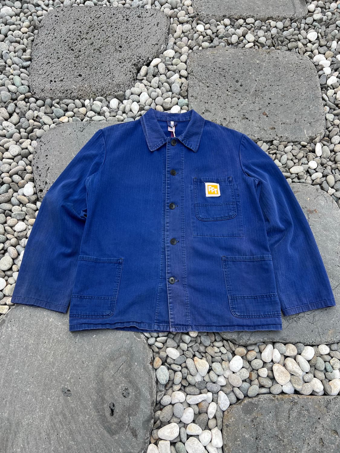 HARD FADED OLD VINTAGE HBT 헤링본트윌 프렌치워크자켓 상품이미지1