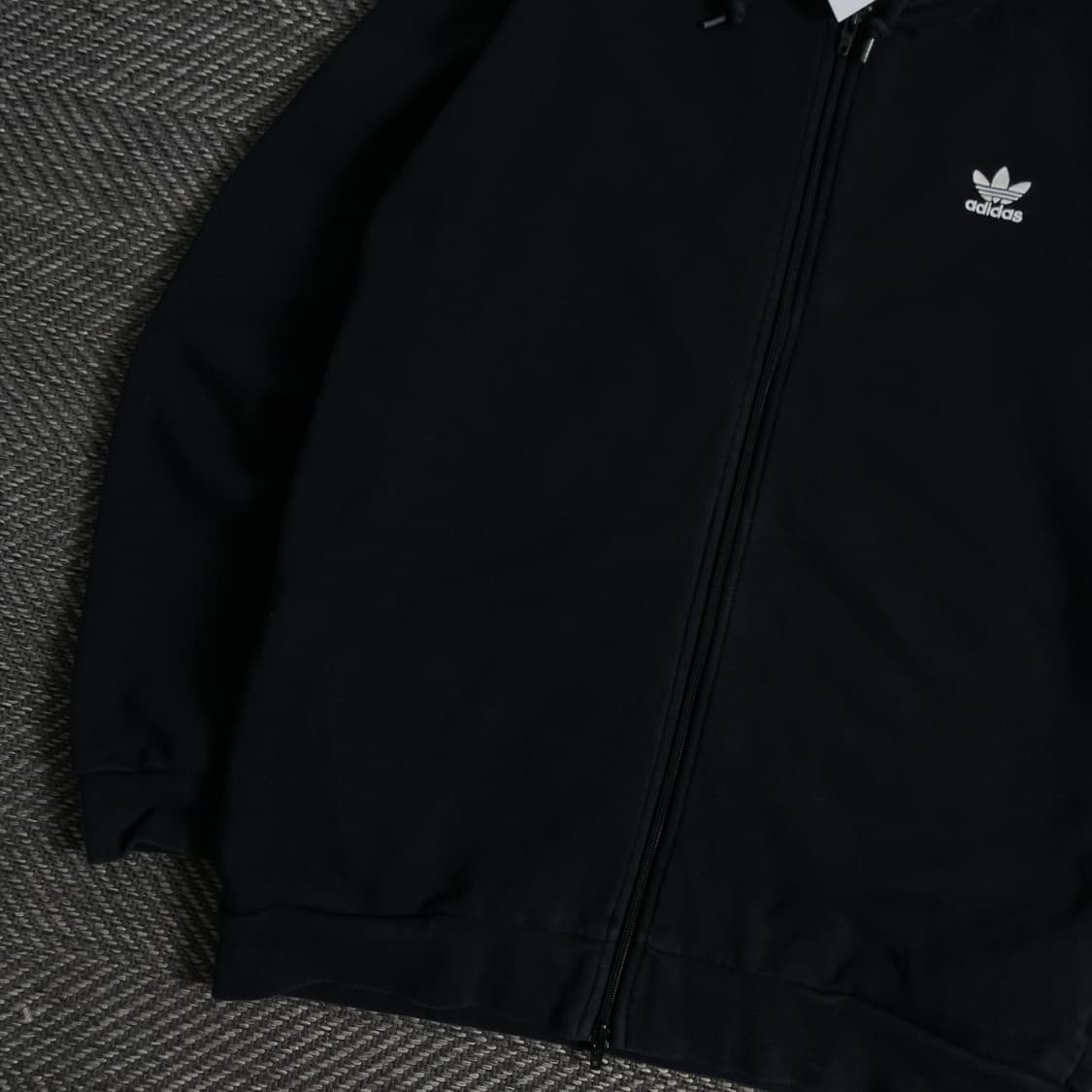 아디다스 트레포일 빅로고 블랙 스웻 후드집업o 3245 상품이미지4