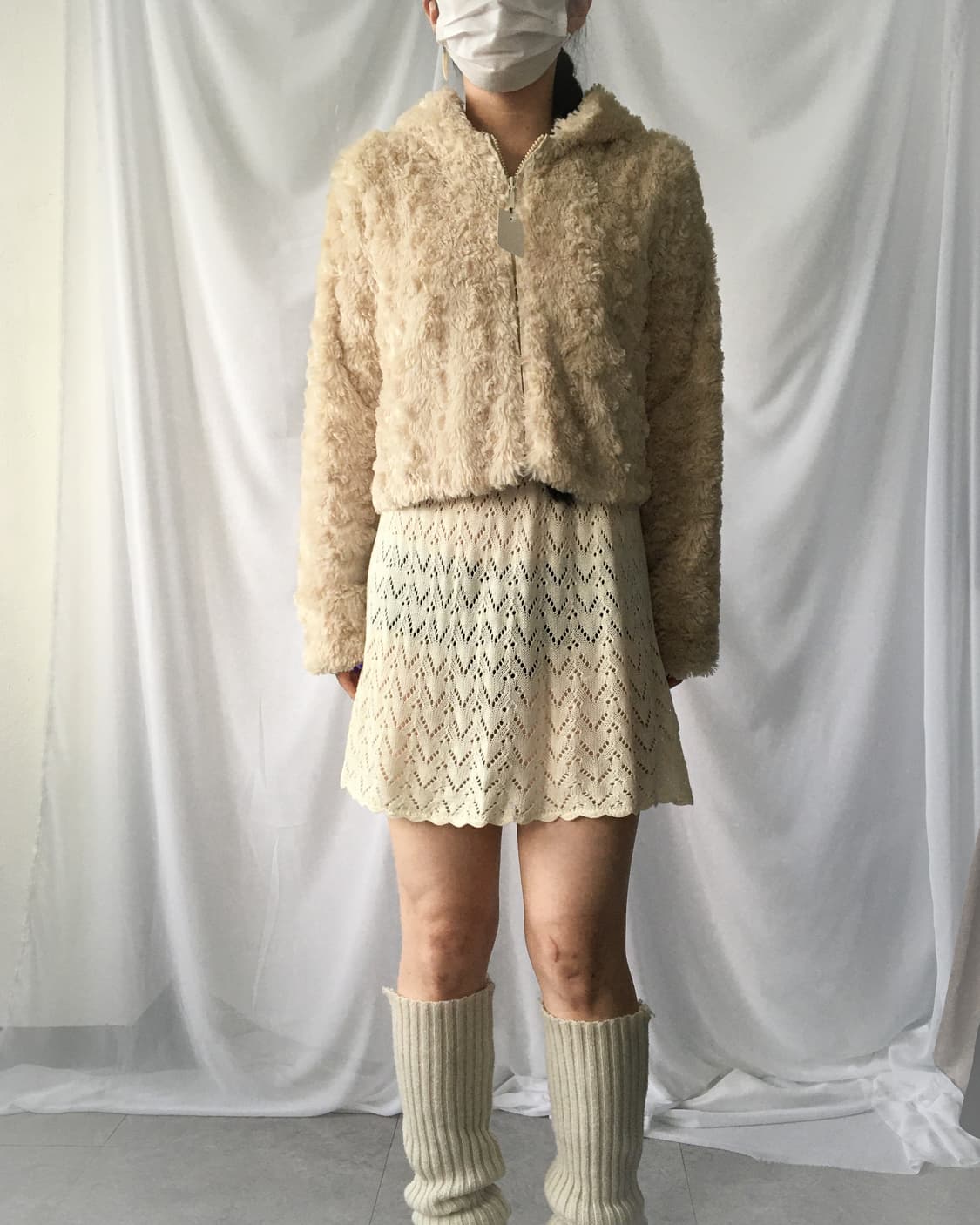 Fake fur hood zip up 상품이미지7