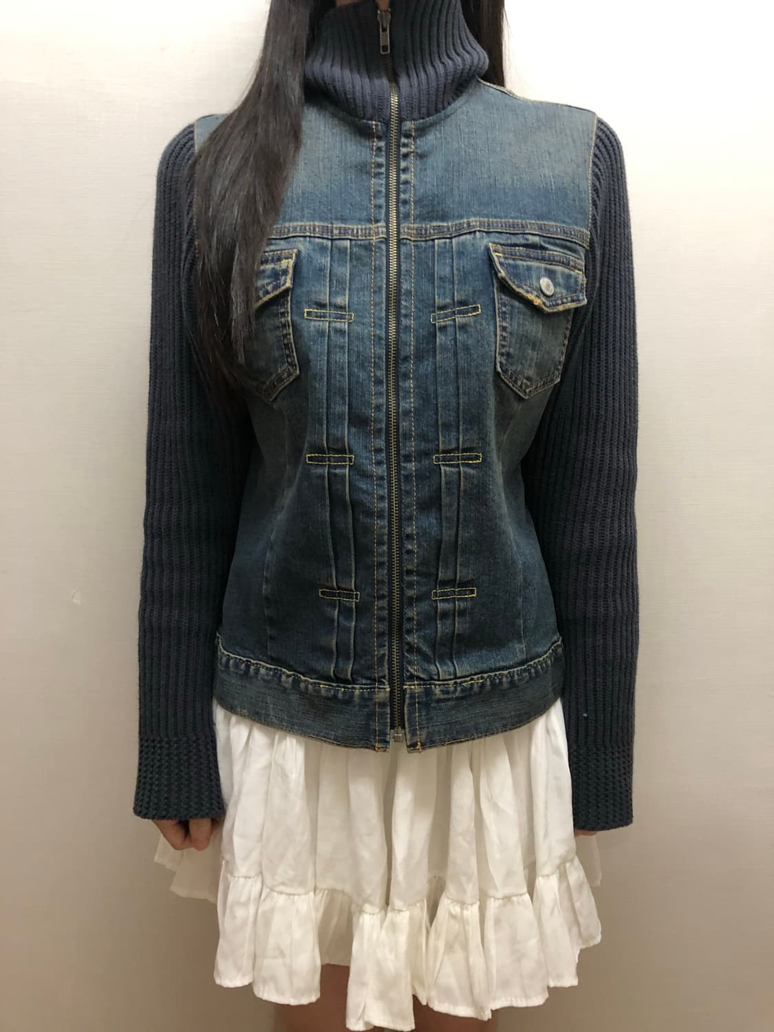 빈티지 갭 데님 니트 자켓 상품이미지5