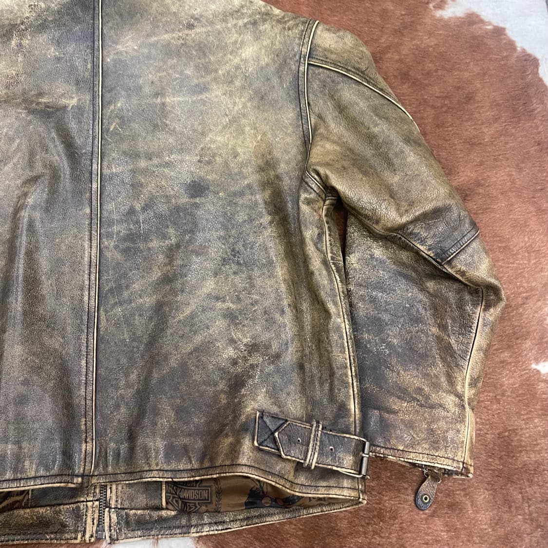 90's Vintage Cowhide Leather Jacket 상품이미지10