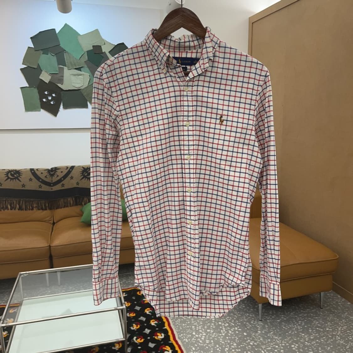 폴로 랄프로렌 파머룩 옥스포드 슬림핏 체크 셔츠 S C07063 상품이미지3