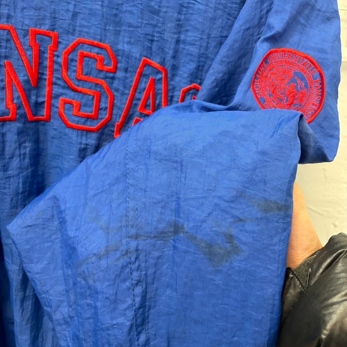 90s 프로 플레이어 캔자스 제이호크스 블루 웜업 M 상품이미지10