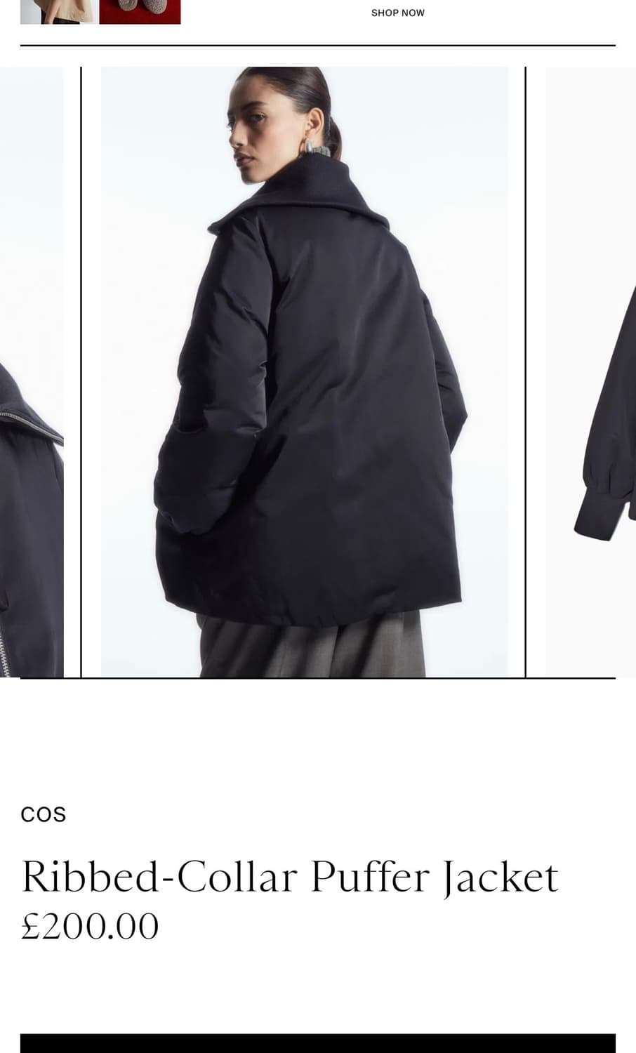 코스 리브드 카라 덕다운 푸퍼 자켓 상품이미지3