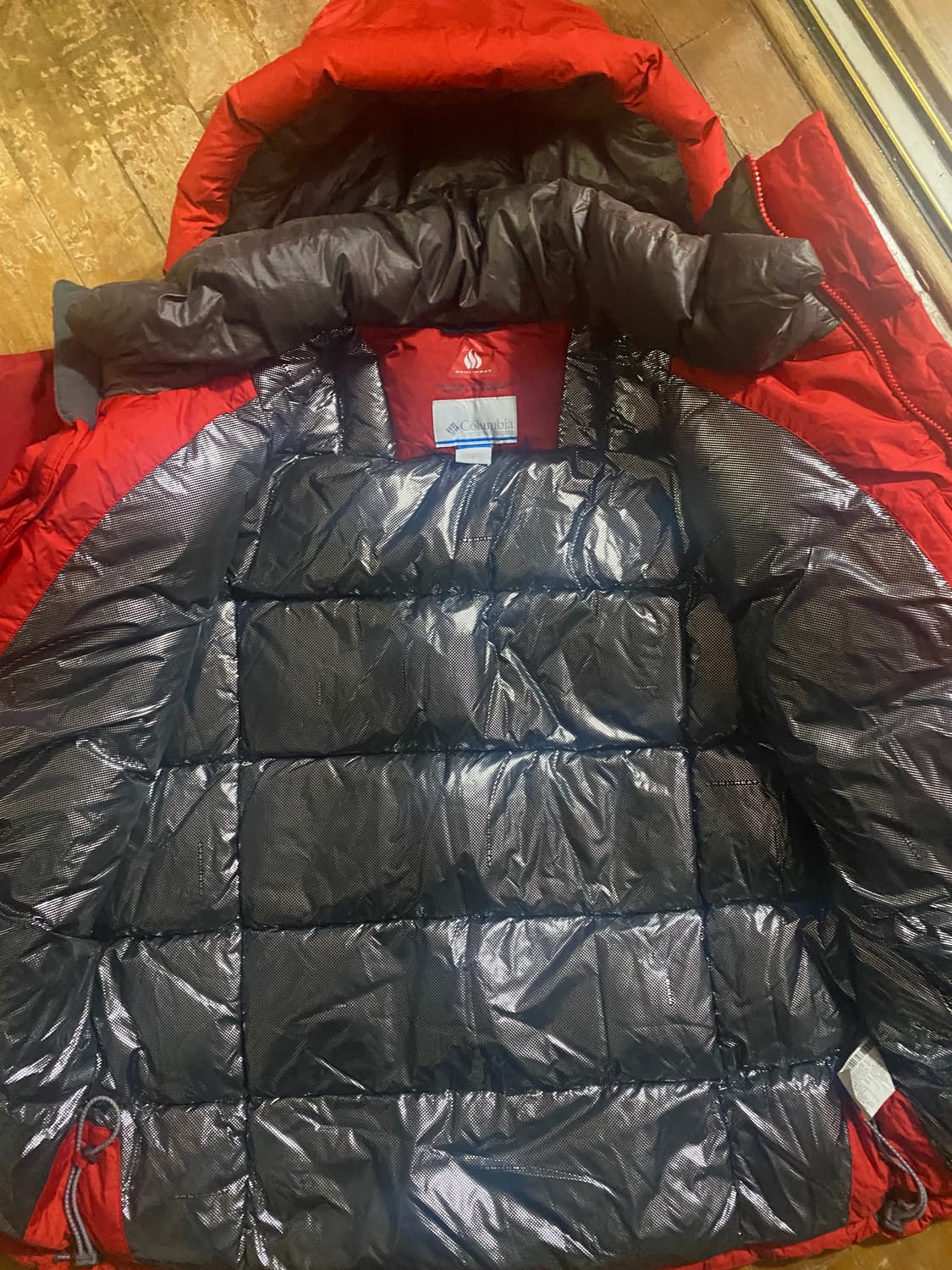 콜롬비아 옴니히트 대장급 다운 패딩 레드 L 상품이미지6