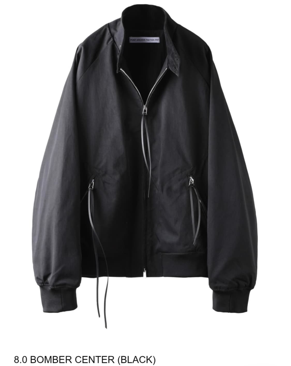 구매)포스트아카이브팩션 8.0 bomber center 블랙 L 상품이미지1