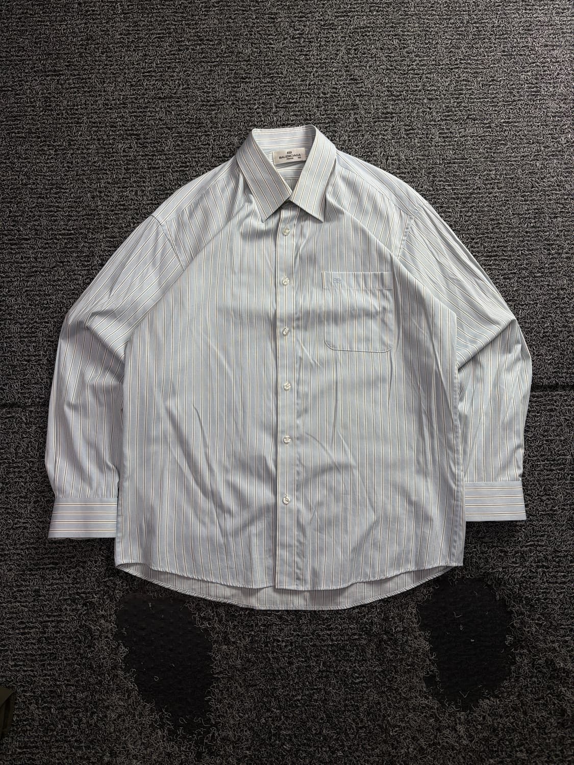90s 발렌시아가 아카이브 스트라이프 셔츠 3933 상품이미지2