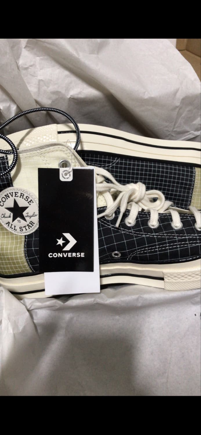 컨버스 척70 하이 쿼드 립스탑 블랙 상품이미지1