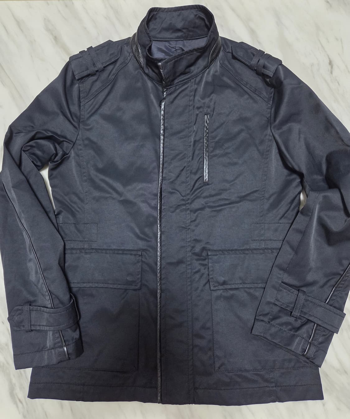 인터메조 가죽 트리밍 자켓 상품이미지1