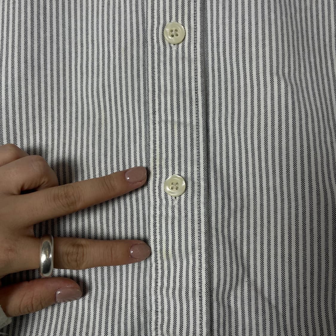 커버낫 그레이 스트라이프 긴팔 셔츠 XL 상품이미지6