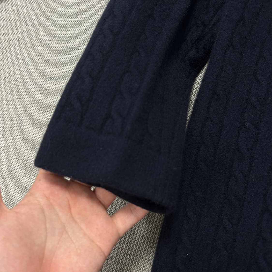 톰브라운 센터백 삼선 인타르시아 스트라이프 울 더플 코트(2) 상품이미지3