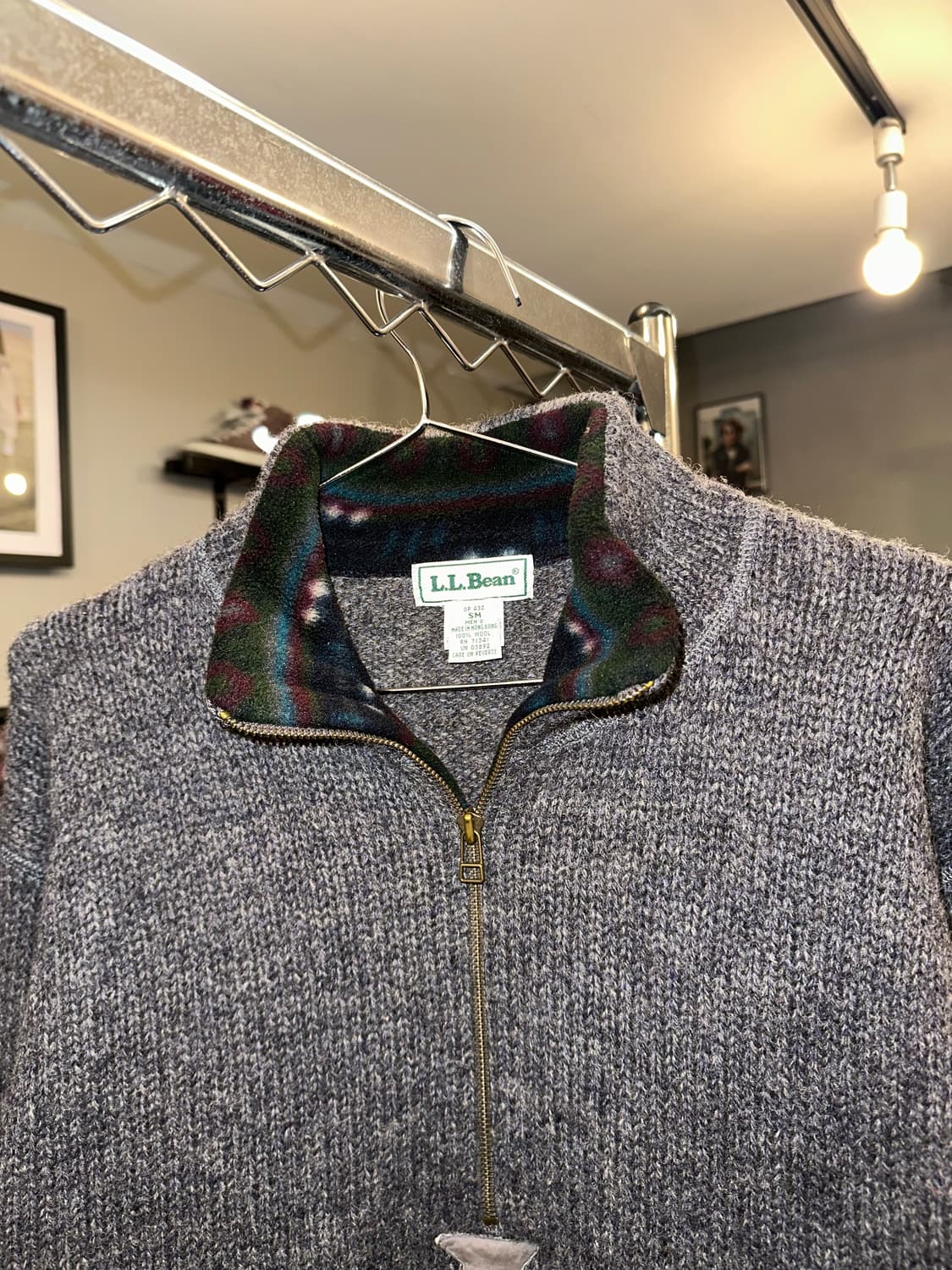 80’s LL Bean material knit half zip-up 상품이미지6