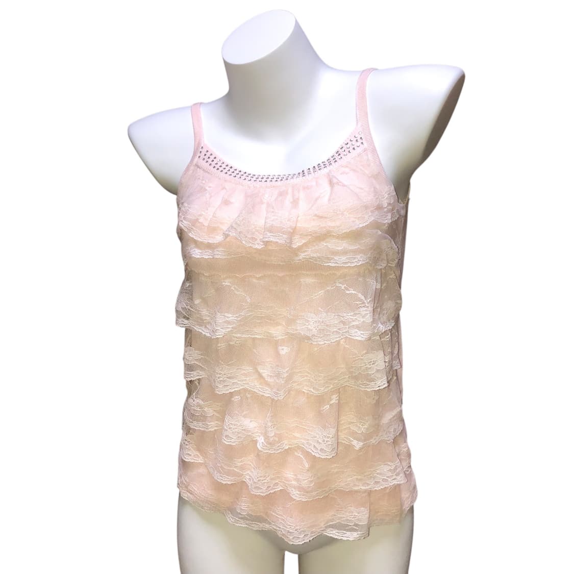 레이스 큐빅 니트 탑 y2k 상품이미지1