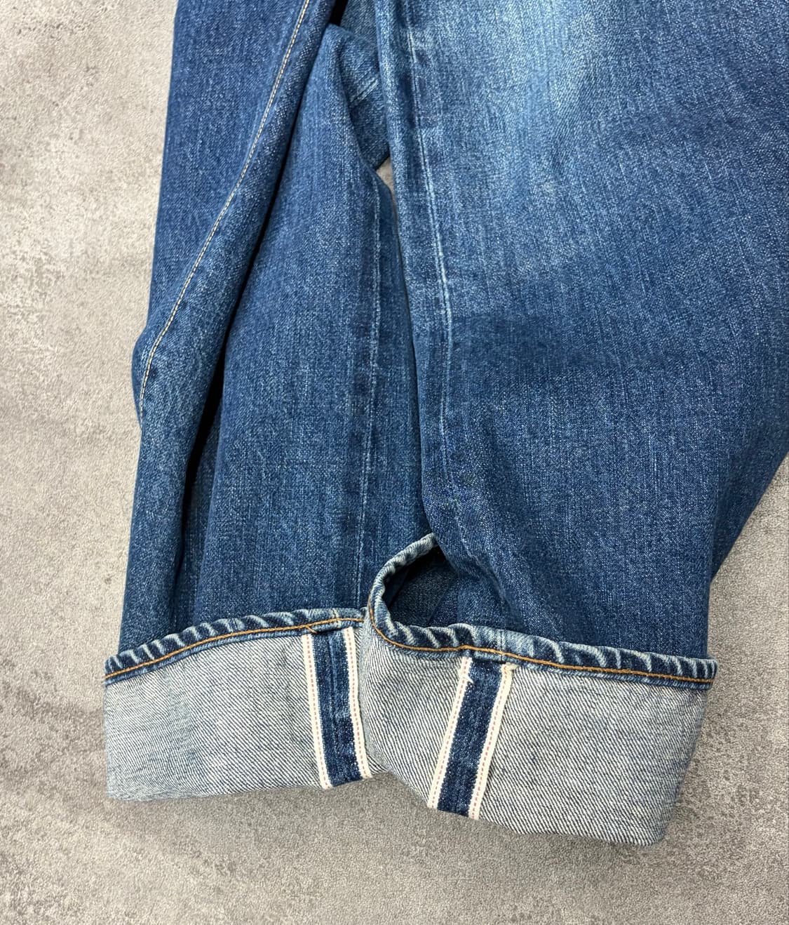 90s evisu 초기형 evis 황소패치 셀비지 데님 팬츠 상품이미지7