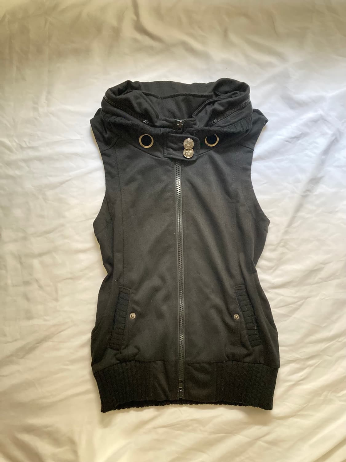 twoway hidden hood vest zipup 상품이미지3
