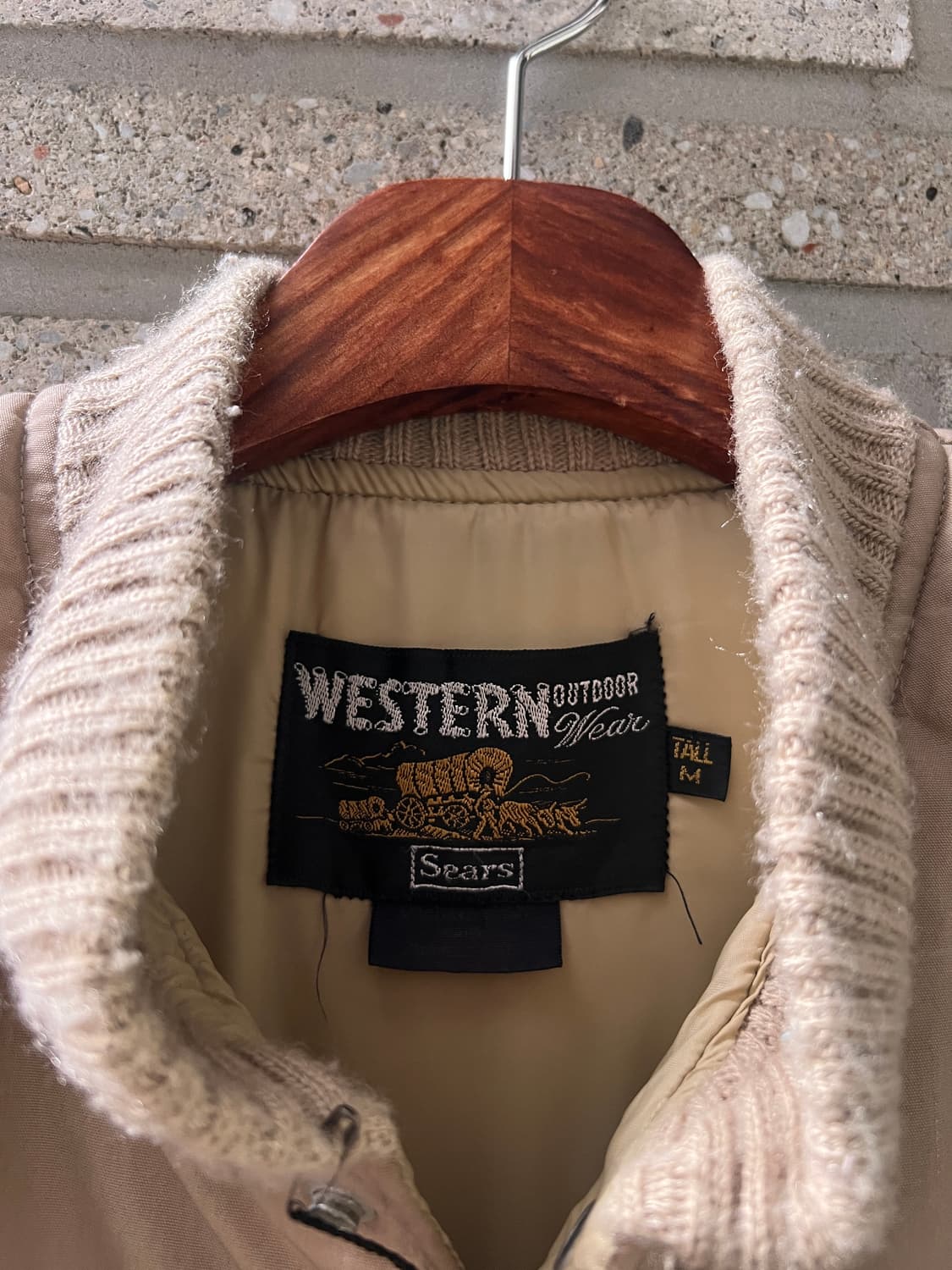 [M]70's Sears Western 시어스 아이보리 경량 패딩 베스트 상품이미지2