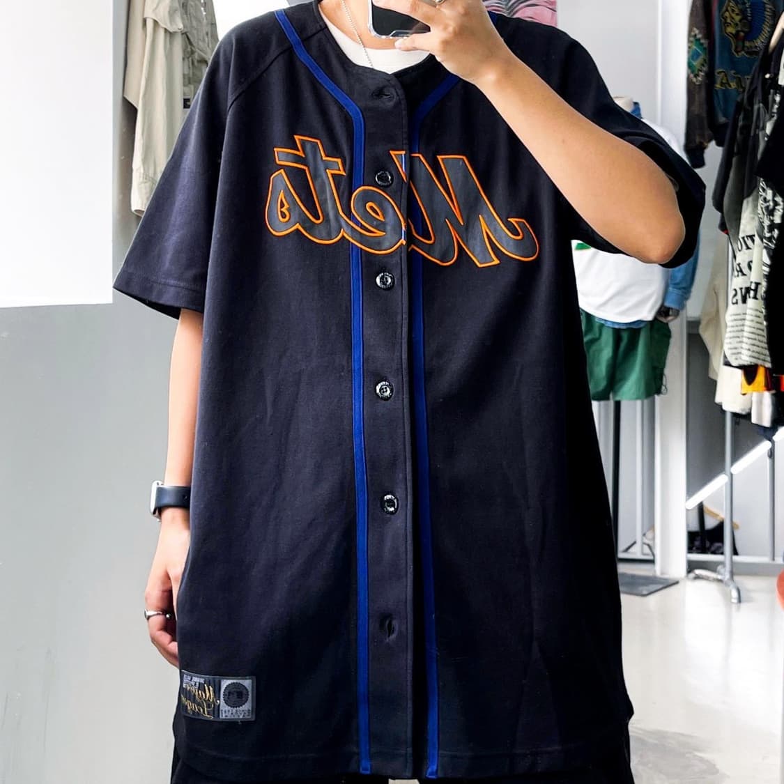 엠엘비 뉴욕 메츠 데드스탁 베이스 볼 하프 져지 상품이미지1