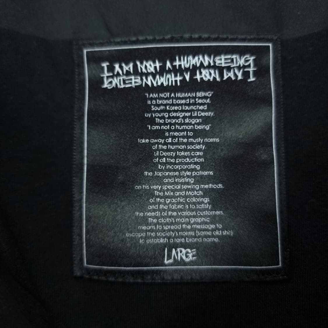 [아임낫어휴먼비잉] 프린팅 사이드 밴딩 오버핏 바람막이 자켓 M19268 상품이미지7