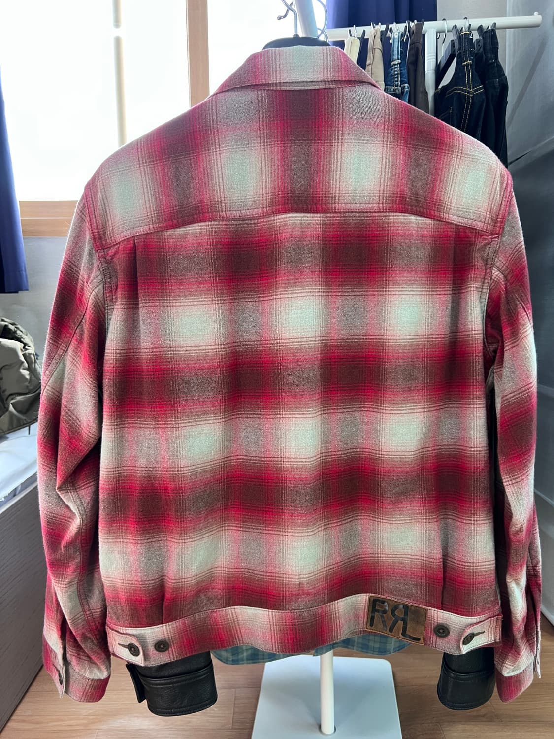 Rrl 플레이드 트러커 L / 체크 셔츠 데님 자켓 더블알엘 상품이미지2