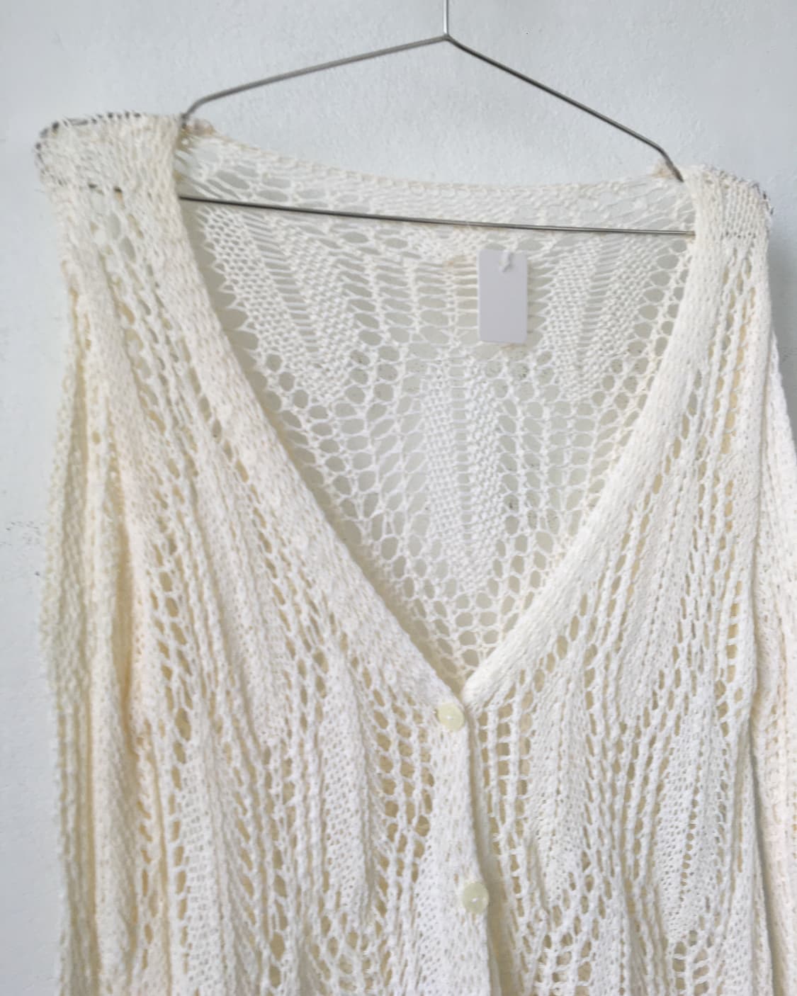 Punching pattern knit cardigan 상품이미지3