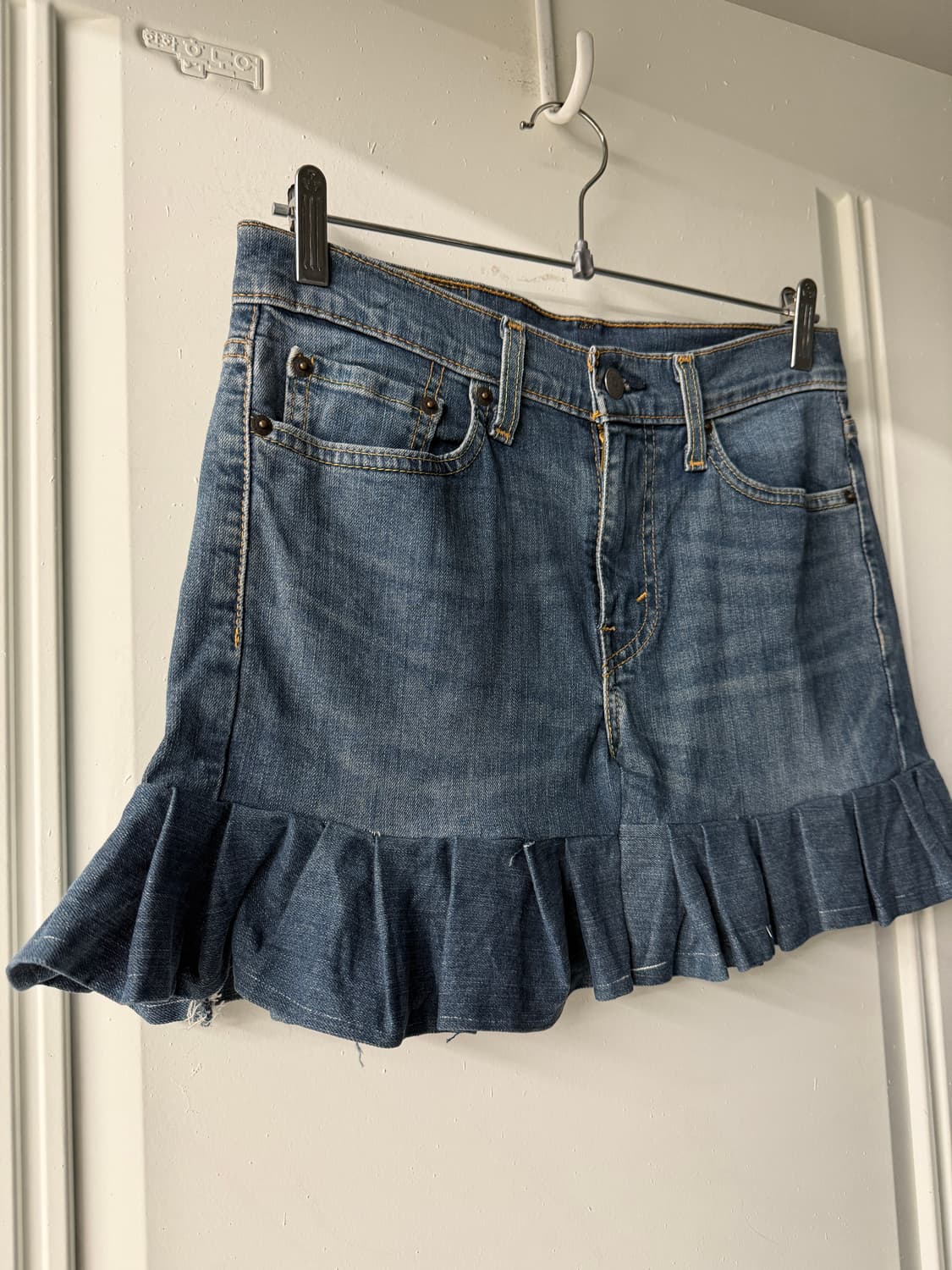 일본빈티지 리바이스 프릴 청치마 상품이미지7