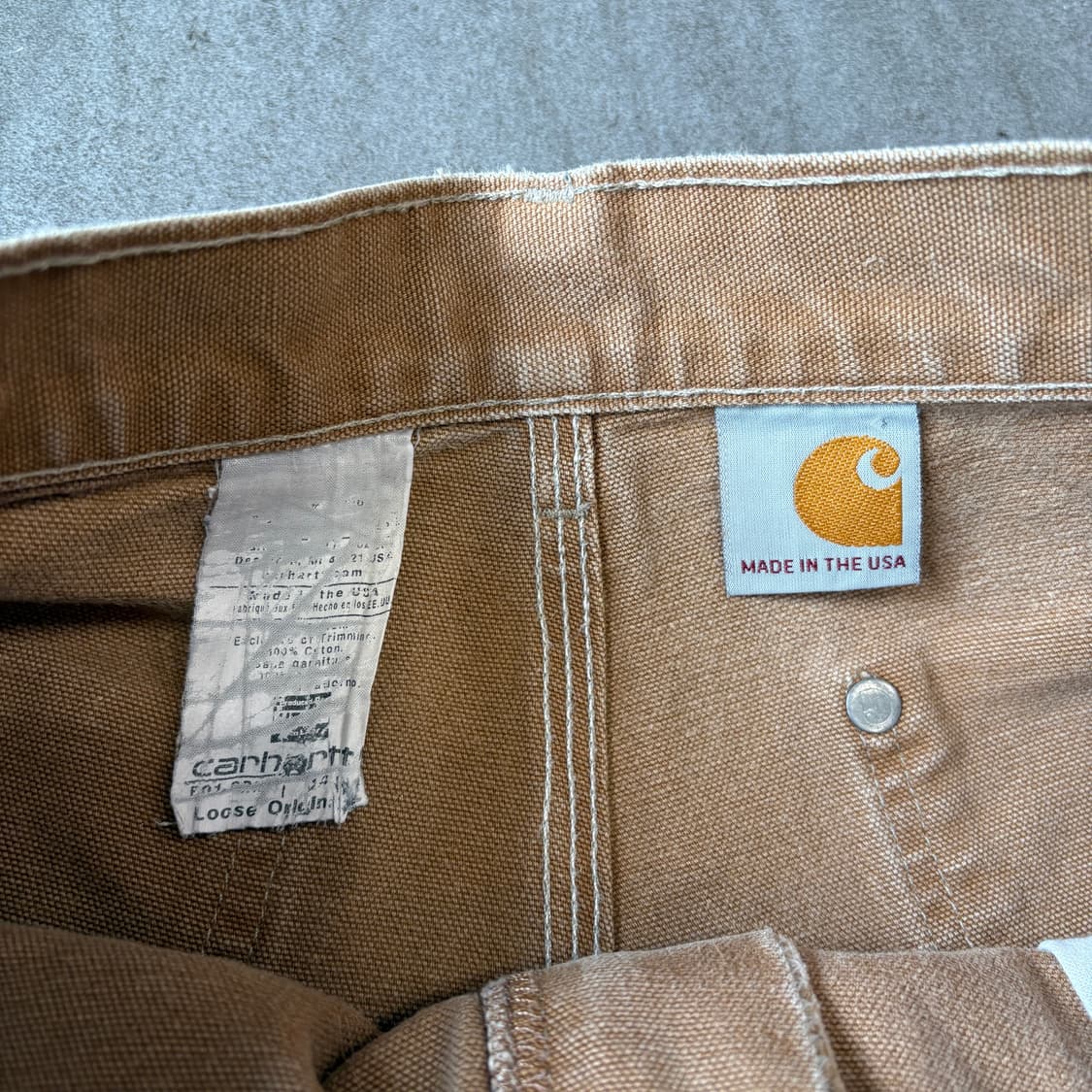 칼하트 정품 브라운 더블니 팬츠 바지 상품이미지5