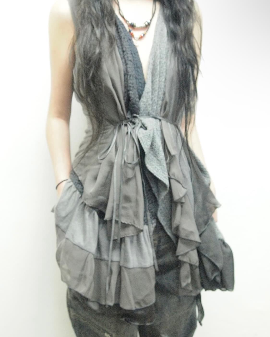 gomme 레이어드 아방가르드 니트 베스트 / 요지야마모토 상품이미지3