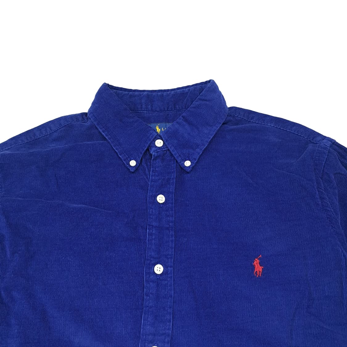 CL797 L 폴로 00s 파인웨일 로얄블루 핀코듀로이 셔츠 남방 상품이미지2