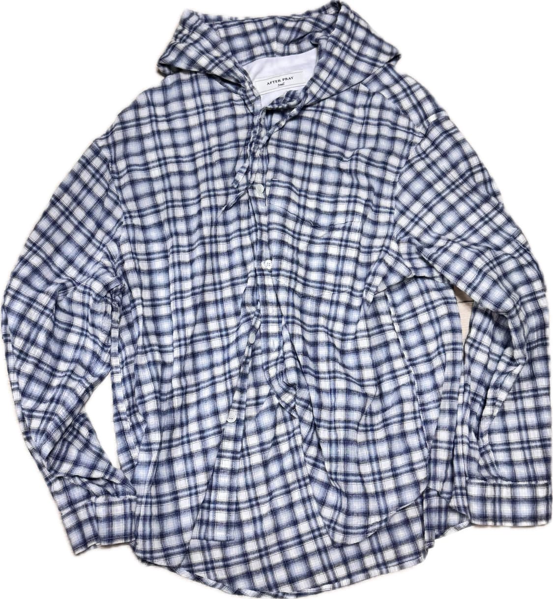 애프터프레이 후드 체크 셔츠 s 상품이미지2