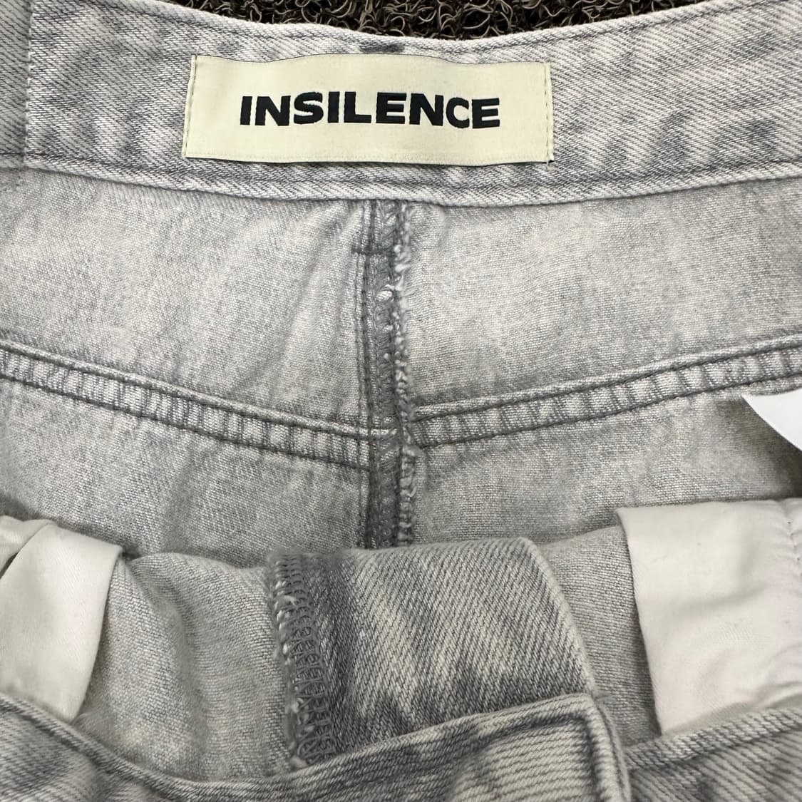 인사일런스 아이스 데님 청바지 와이드 찢청 L 상품이미지6